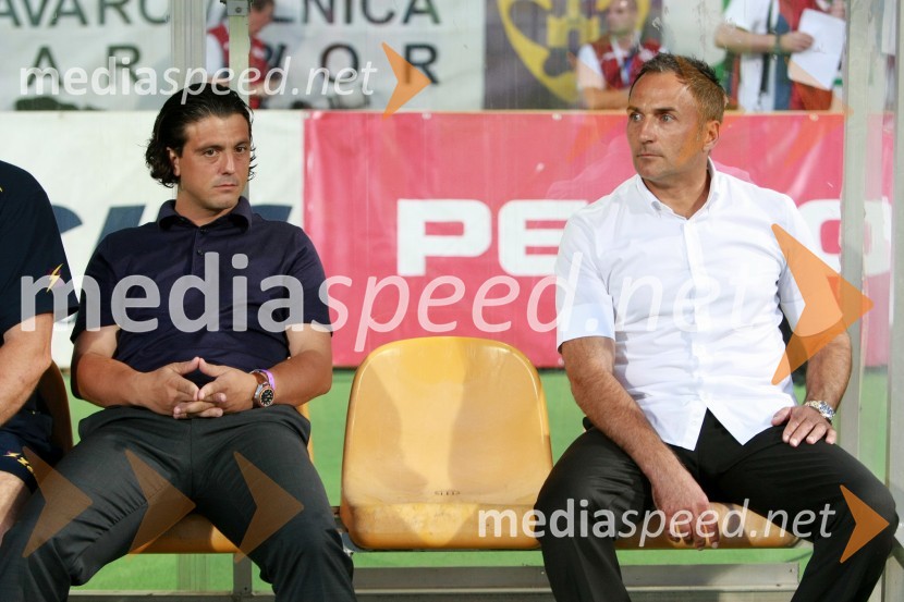 Zlatko Zahovič, športni direktor NK Maribor in Darko Milanič, trener NK MariborPovratna tekma 2. kroga kvalifikacij za Ligo prvakov, NK Maribor - FC Wit Georgia