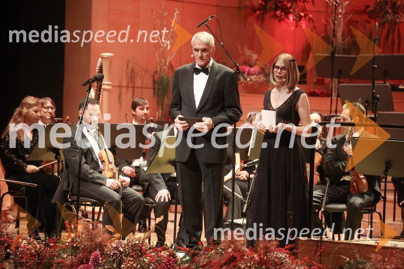  Slobodan Sibinčič , generalni sekretar Evropskega združenja poslovnih medijev, predsednik sveta Managerskih koncertov, Švedski generalni častni konzul;  Eva Longyka Marušič, voditeljica31. managerski koncert