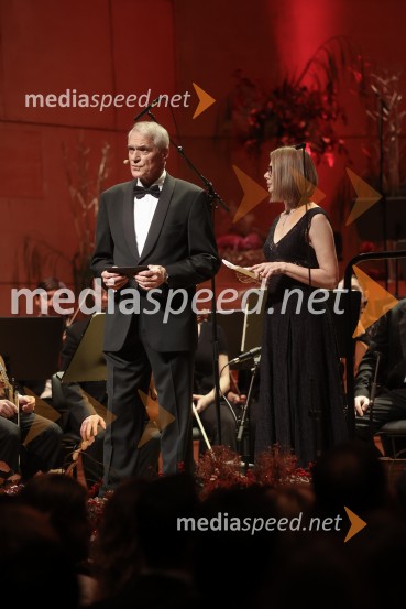  Slobodan Sibinčič , generalni sekretar Evropskega združenja poslovnih medijev, predsednik sveta Managerskih koncertov, Švedski generalni častni konzul;  Eva Longyka Marušič, voditeljica31. managerski koncert