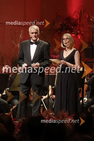  Slobodan Sibinčič , generalni sekretar Evropskega združenja poslovnih medijev, predsednik sveta Managerskih koncertov, Švedski generalni častni konzul;  Eva Longyka Marušič, voditeljica31. managerski koncert