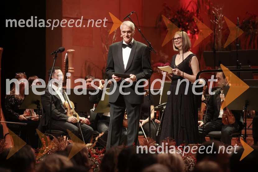  Slobodan Sibinčič , generalni sekretar Evropskega združenja poslovnih medijev, predsednik sveta Managerskih koncertov, Švedski generalni častni konzul;  Eva Longyka Marušič, voditeljica31. managerski koncert