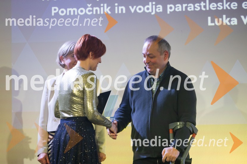 dr. Asta Vrečko, ministrica za kulturo;   Franček  Gorazd Tiršek, slovenski paraolimpijec in strelecParašportnik leta 2024