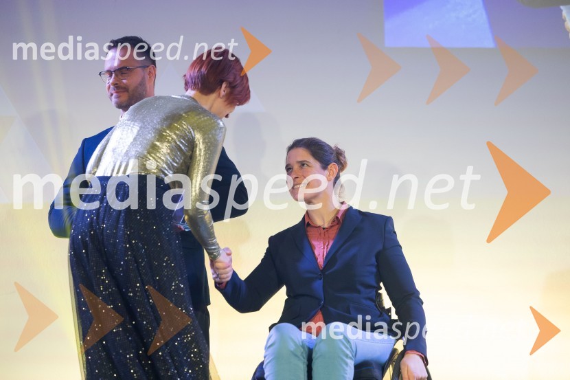  Dejan  Fabčič, slovenski paraolimpijec, parakajakaš; dr. Asta Vrečko, ministrica za kulturo;   Živa Lavrinc, paralokostrelkaParašportnik leta 2024