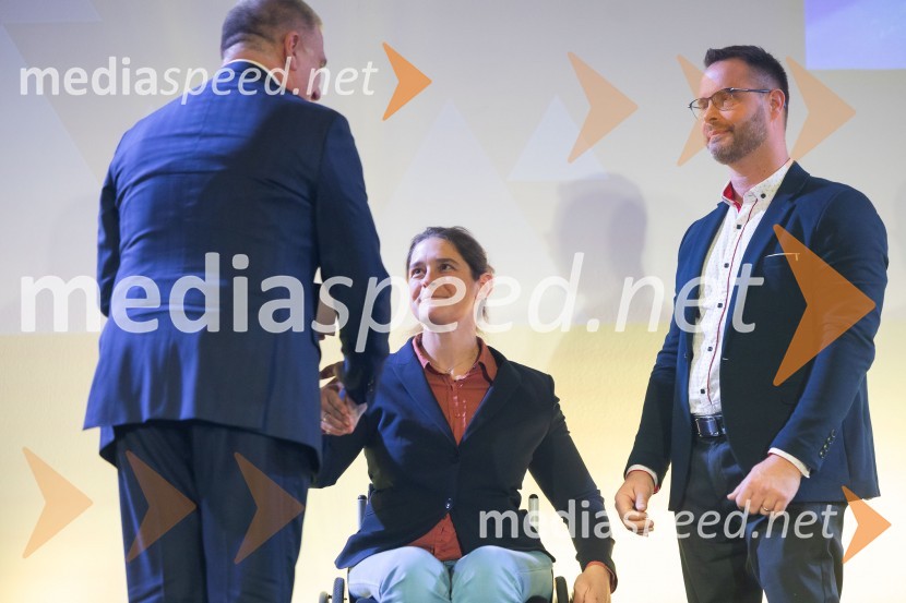  Marko Lotrič, predsednik, Državni svet;   Živa Lavrinc, paralokostrelka;  Dejan  Fabčič, slovenski paraolimpijec, parakajakašParašportnik leta 2024