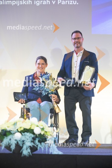   Živa Lavrinc, paralokostrelka;  Dejan  Fabčič, slovenski paraolimpijec, parakajakašParašportnik leta 2024