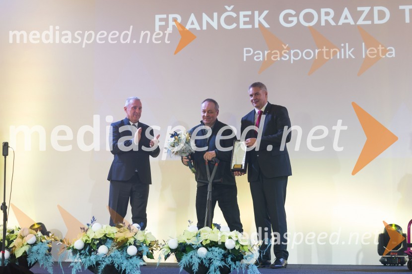   Damijan Lazar,  predsednik, Zveza za šport invalidov Slovenije;   Franček  Gorazd Tiršek, slovenski paraolimpijec in strelec; mag. Dejan  Židan, državni sekretar na Ministrstvu za gospodarstvo, turizem in športParašportnik leta 2024