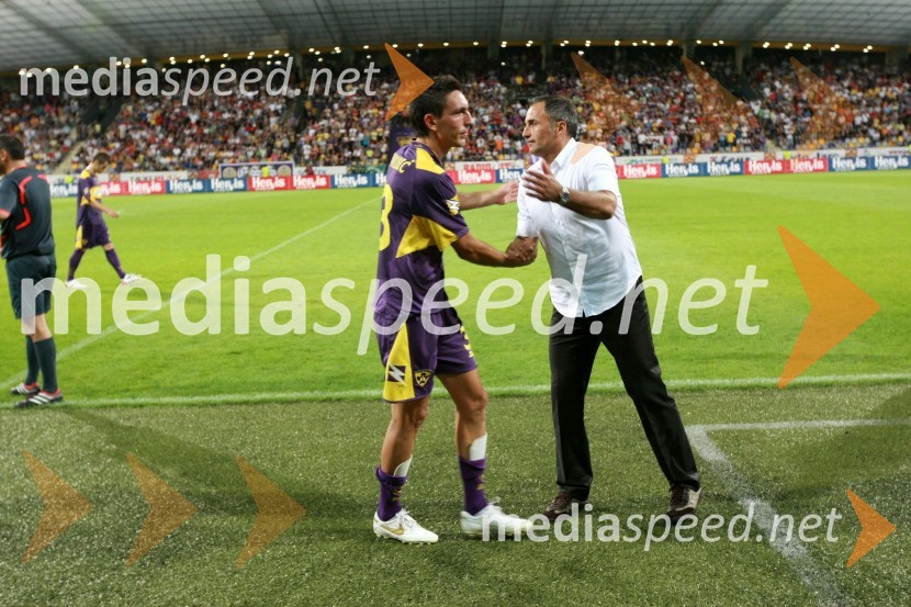 Zoran Pavlovič, nogometaš NK Maribor in Darko Milanič, trener NK MariborPovratna tekma 2. kroga kvalifikacij za Ligo prvakov, NK Maribor - FC Wit Georgia