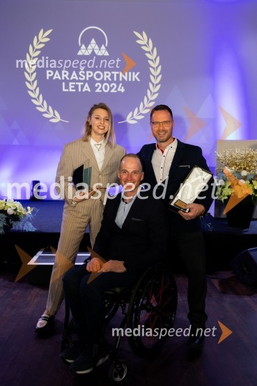  Manca Smrekar, paraplezalka;  Anej Doplihar, slovenski paraolimpijec;  Dejan  Fabčič, slovenski paraolimpijec, parakajakašParašportnik leta 2024
