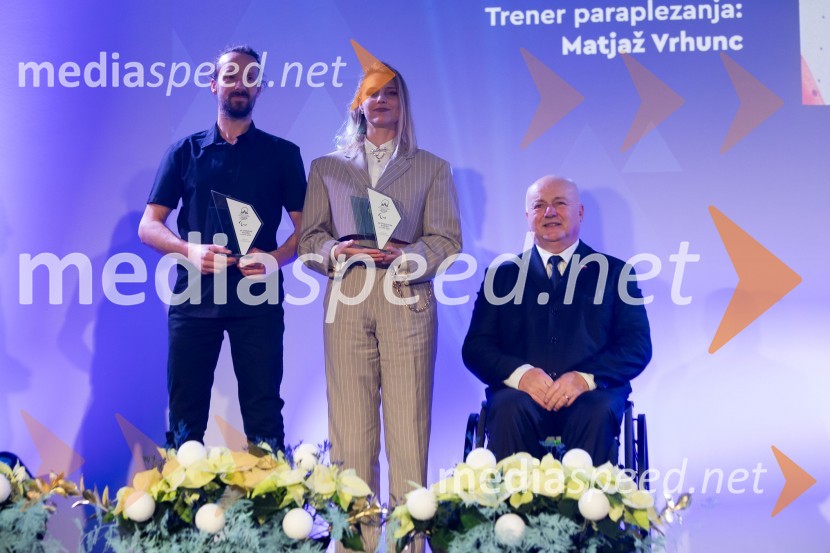  Matjaž Vrhunc, trener plezanja;  Manca Smrekar, paraplezalka;  ... Parašportnik leta 2024