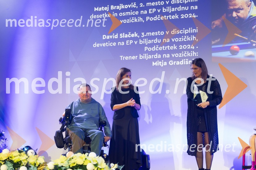  Midhet Huskić, predsednik, NSIOS;  Mojca Leskovar, predsednica uprave, Thermana Laško;  ... Parašportnik leta 2024