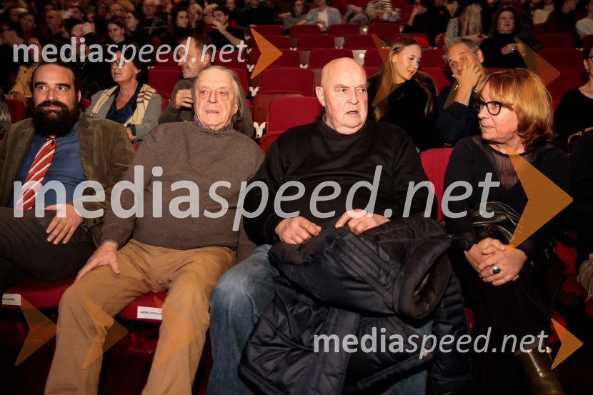   Jure Novak, generalni direktor, Cankarjev dom;  Andrej Rozman Roza,  igralec, pisatelj;  Marko  Derganc, igralec in pisatelj;  ... Babica gre na jug, svečana premiera digitalizirane klasike in poklon Vinciju Vogueu Anžlovarju