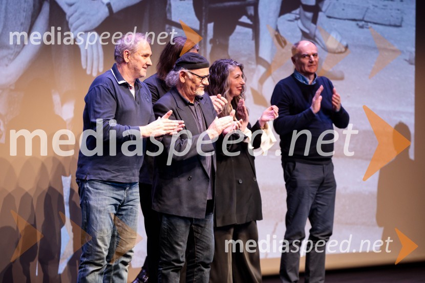  ... ;  ... ;  Melinda Rebrek, izvršna producentka LJFW;  Stanko Kostanjevec, montažerBabica gre na jug, svečana premiera digitalizirane klasike in poklon Vinciju Vogueu Anžlovarju