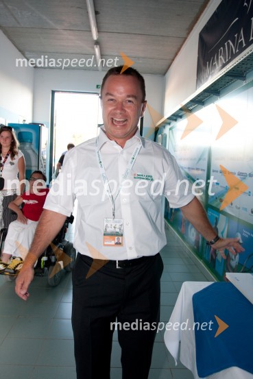 Dean Jelačin, napovedovalec prireditveSlovenian open 2009, finale