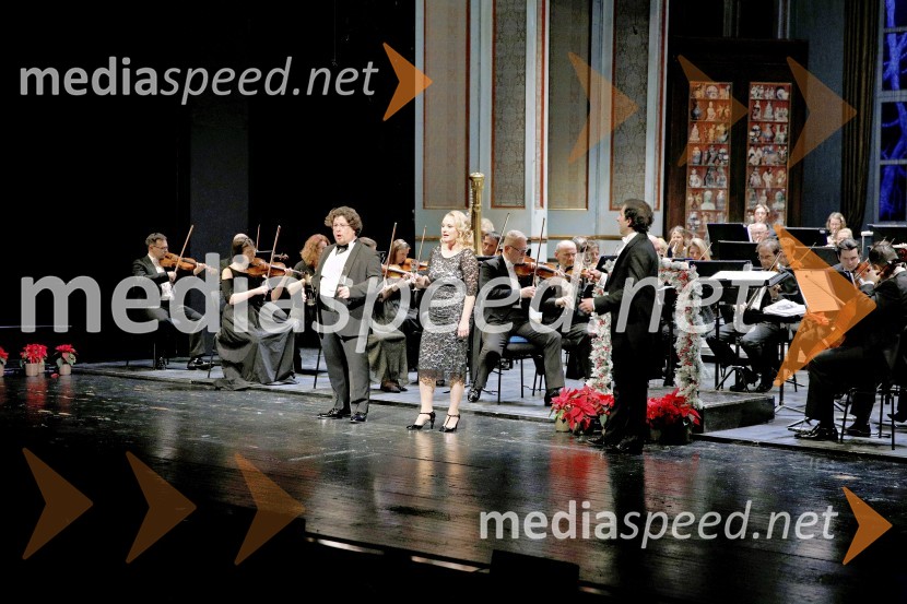  Deniz Leone, tenor;  Sabina  Cvilak, operna pevkaBožično-novoletni koncert Simfoničega orkestra SNG Maribor