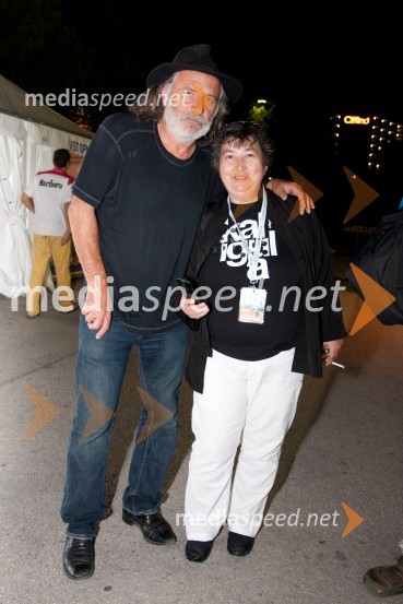 Rade Šerbedžija, igralec, pevec in Dragica Petrovič, režiserka in producentkaSlovenian open 2009, finale