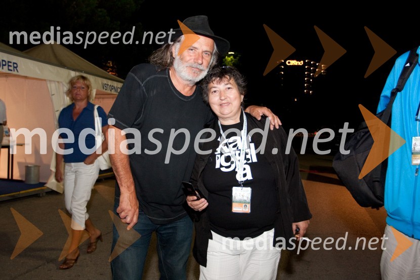 Rade Šerbedžija, igralec, pevec in Dragica Petrovič, režiserka in producentkaSlovenian open 2009, finale