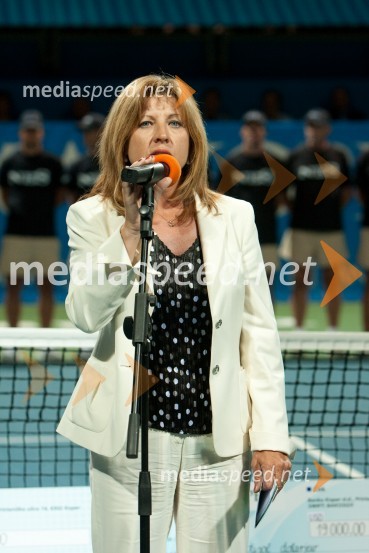 Mima Jaušovec, nekdanja kapetanka slovenske ženske teniške reprezentance in predsednica organizacijskega odbora turnirja Banka Koper Slovenia OpenSlovenian open 2009, finale