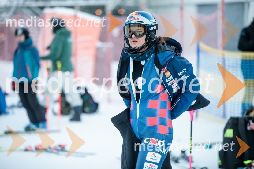  Zrinka Ljutić, smučarka (Hrvaška)Novinarska konferenca OK Kranjska Gora ob robu FIS snežne kontrole