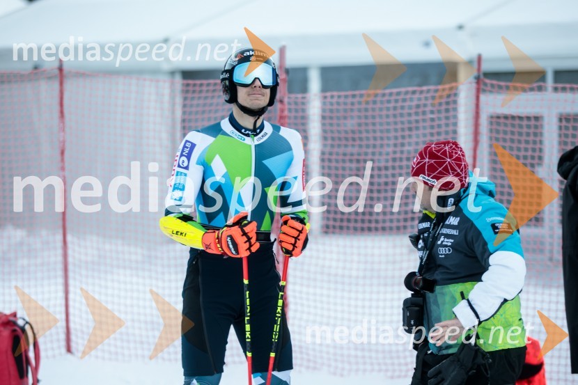  Tijan Marovt, smučarNovinarska konferenca OK Kranjska Gora ob robu FIS snežne kontrole
