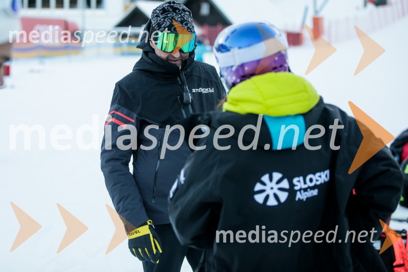  Andrea Massi, smučarski trenerNovinarska konferenca OK Kranjska Gora ob robu FIS snežne kontrole
