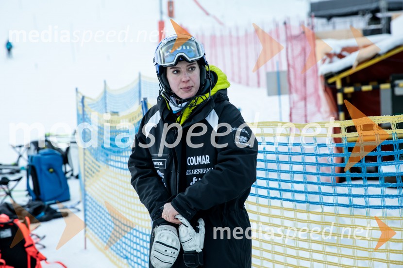  Andreja  Slokar, smučarkaNovinarska konferenca OK Kranjska Gora ob robu FIS snežne kontrole