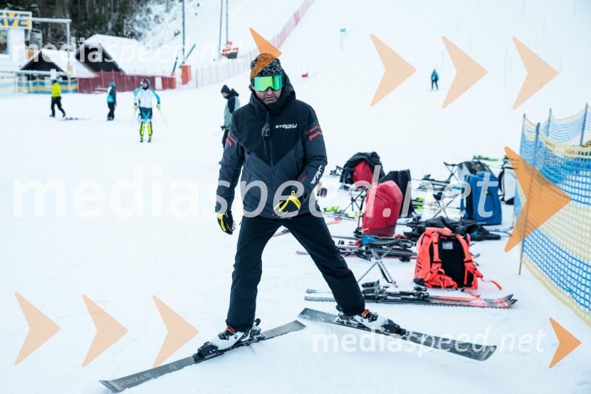  Andrea Massi, smučarski trenerNovinarska konferenca OK Kranjska Gora ob robu FIS snežne kontrole