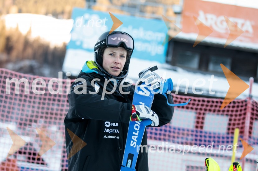  Ana Bucik Jogan, smučarkaNovinarska konferenca OK Kranjska Gora ob robu FIS snežne kontrole