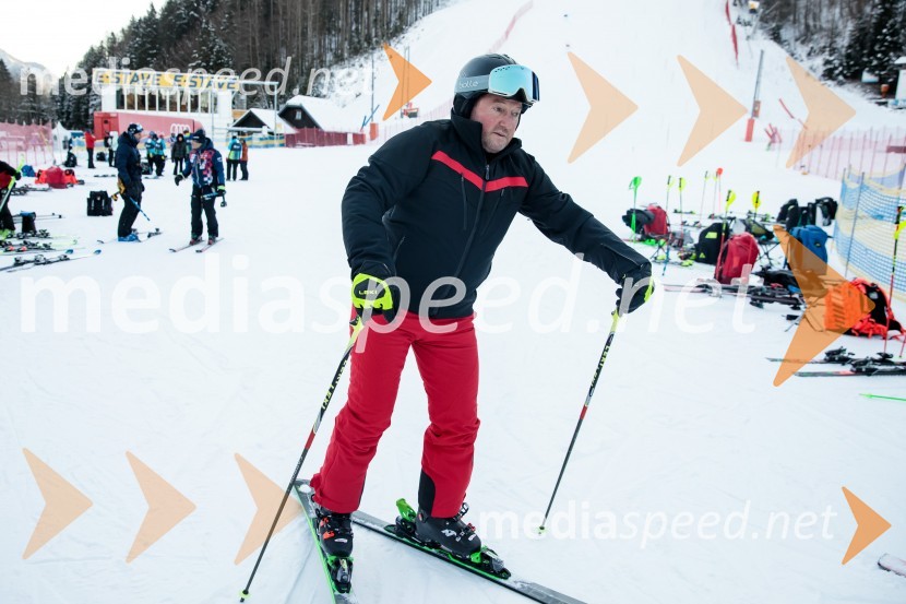  Bojan Križaj, nekdanji smučarNovinarska konferenca OK Kranjska Gora ob robu FIS snežne kontrole