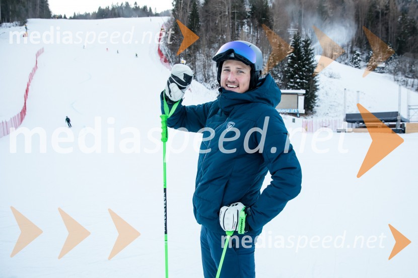  Štefan Hadalin, nekdanji alpski smučarNovinarska konferenca OK Kranjska Gora ob robu FIS snežne kontrole