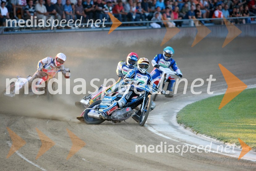 Danil Ivanov, Rusija, Aleš Kraljič, Slovenija, Jurica Pavlic, Hrvaška in Izak Šantej, SlovenijaSPEEDWAY, EP polfinale