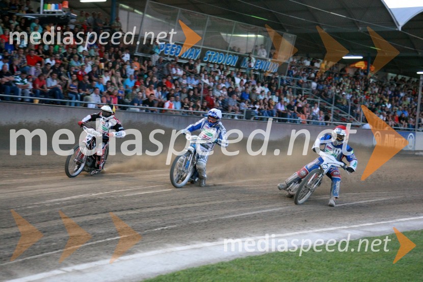 Matej Kus, Češka, Matej Žagar, Slovenija in Izak Šantej, SlovenijaSPEEDWAY, EP polfinale