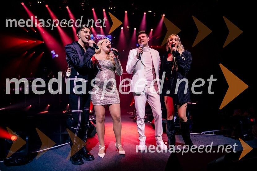  David Amaro, pevec;  Tjaša Hrovat Steklasa, pevka;  Uroš Steklasa, glasbenik;  Ines Erbus, pevkaInes Erbus, veliki koncert z gosti ob 10. obletnici