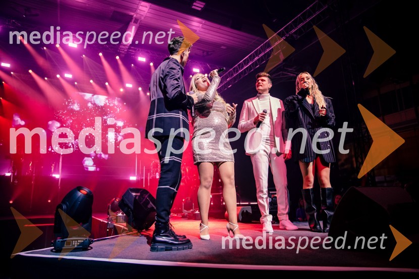  David Amaro, pevec;  Tjaša Hrovat Steklasa, pevka;  Uroš Steklasa, glasbenik;  Ines Erbus, pevkaInes Erbus, veliki koncert z gosti ob 10. obletnici