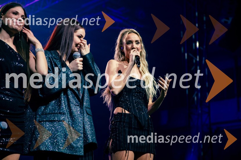  Katja Mihelčič, Miss Tv3 Medias 2014;  Nika Krmec;  Ines Erbus, pevkaInes Erbus, veliki koncert z gosti ob 10. obletnici