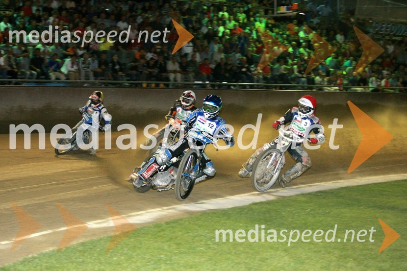Tomasz Rempala, Poljska, Mattia Carpanese, Italija, Jurica Pavlic, Hrvaška in Matej Kus, ČeškaSPEEDWAY, EP polfinale