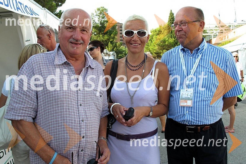 Aleksander Lucu - Luc, novinar, Alenka Žavbi, fotografinja in novinarka in Franc Bizjak, član organizacijskega odbora Banka Koper Slovenia OpenSlovenian open 2009, finale