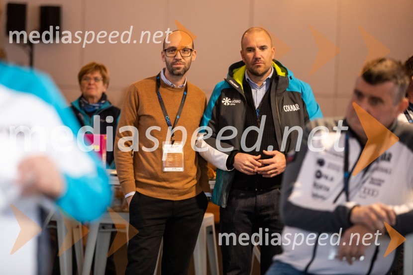  Luka Steiner, predsednik, Smučarska zveza Slovenije;  Uroš Zupan, direktor, Smučarska zveza Slovenije Novinarska konferenca slovenske smučarske reprezentance pred žensko tekmo svetovnega pokala