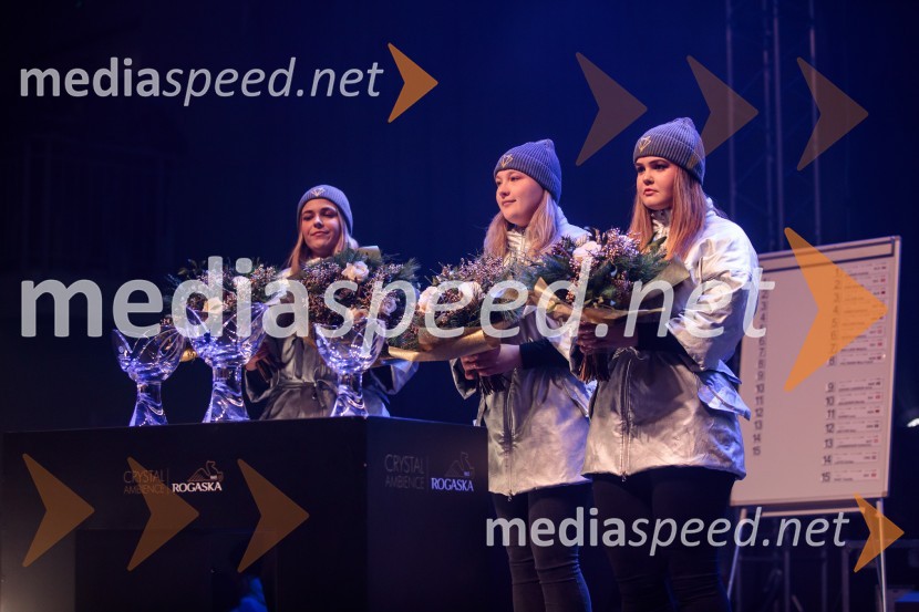 Sobotna podelitev in žreb, Svetovni pokal v alpskem smučanju za ženske Kranjska Gora 2025