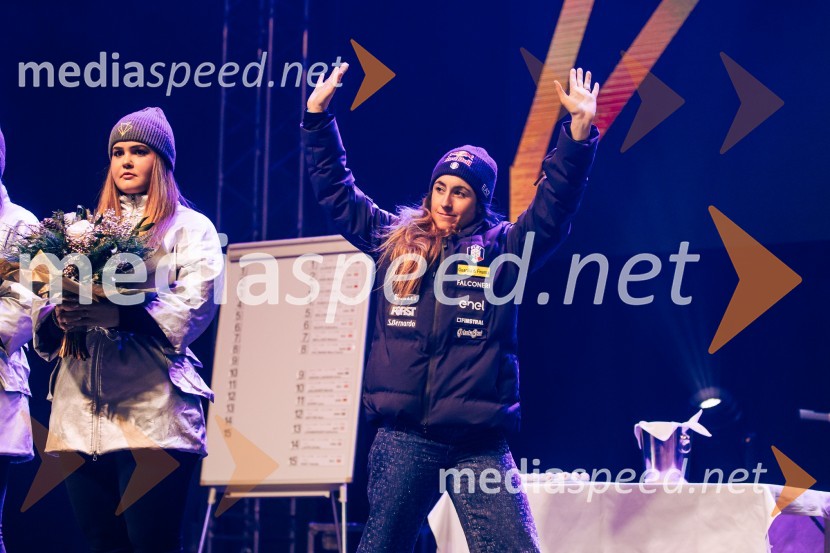  ... ;  Sofia Goggia, smučarka (Italija)Sobotna podelitev in žreb, Svetovni pokal v alpskem smučanju za ženske Kranjska Gora 2025