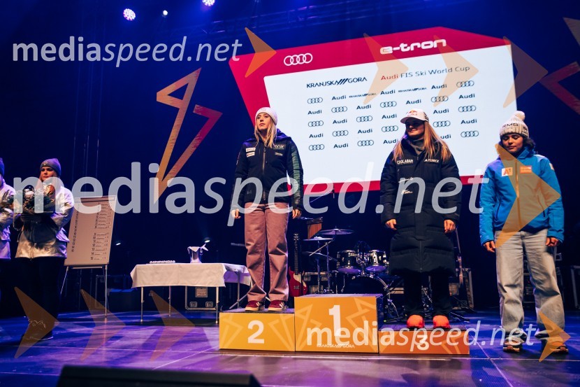  Lara Colturi, smučarka (Albanija);  Alice Robinson, smučarka (Novazelendija);  Julia Scheib, smučarka (Avstrija)Sobotna podelitev in žreb, Svetovni pokal v alpskem smučanju za ženske Kranjska Gora 2025