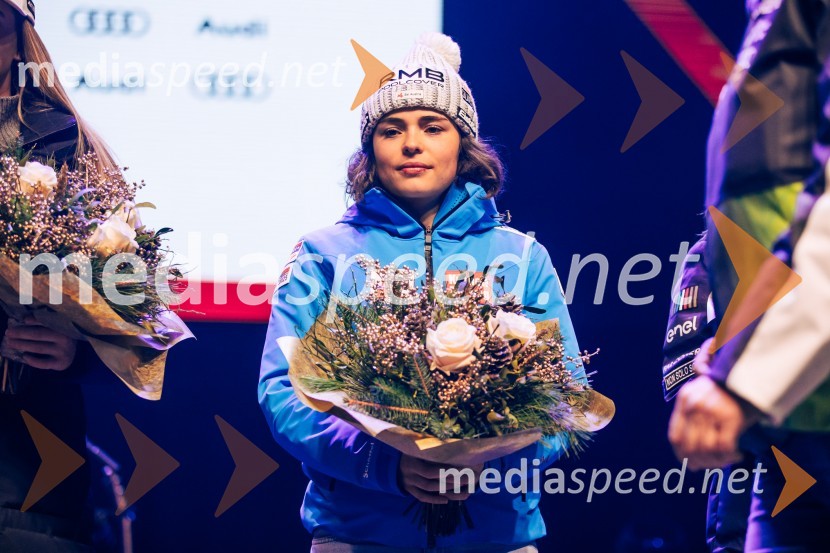  Julia Scheib, smučarka (Avstrija)Sobotna podelitev in žreb, Svetovni pokal v alpskem smučanju za ženske Kranjska Gora 2025