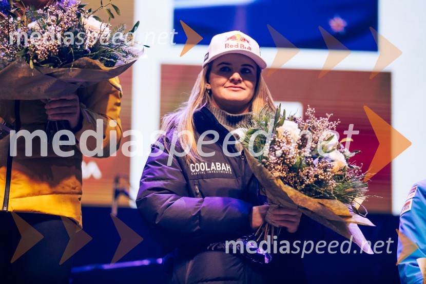  Sara Hector, smučarka (Švedska)Sobotna podelitev in žreb, Svetovni pokal v alpskem smučanju za ženske Kranjska Gora 2025