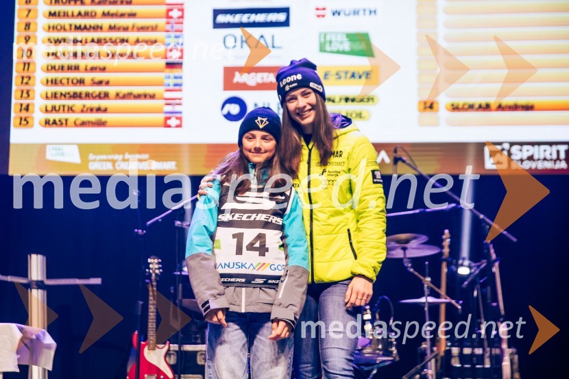  ... ;  Andreja  Slokar, smučarkaSobotna podelitev in žreb, Svetovni pokal v alpskem smučanju za ženske Kranjska Gora 2025