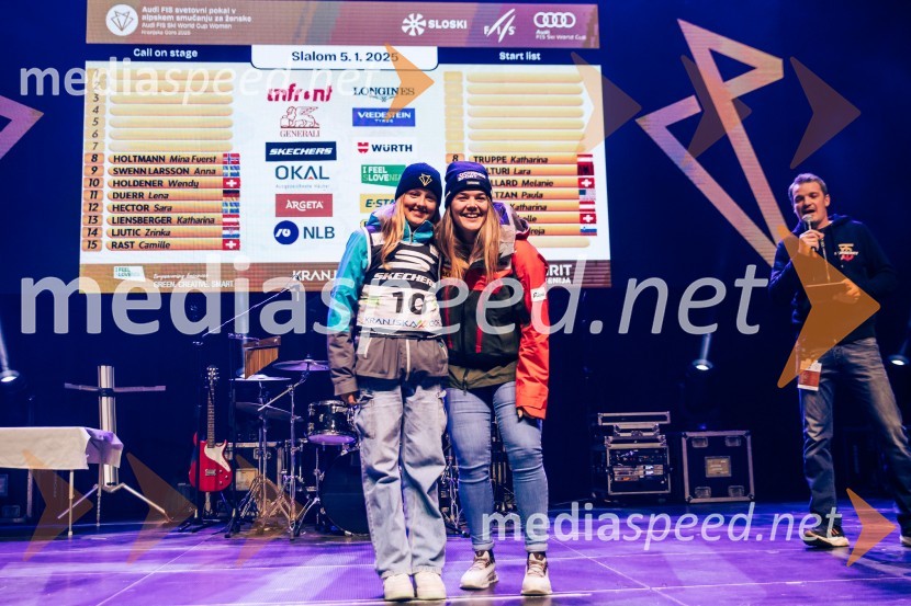  ... ;  Melanie Meillard, smučarka (Švica)Sobotna podelitev in žreb, Svetovni pokal v alpskem smučanju za ženske Kranjska Gora 2025