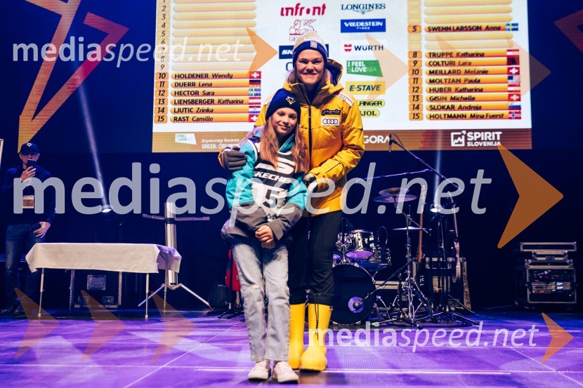  ... ;  Anna Swenn Larsson, smučarkaSobotna podelitev in žreb, Svetovni pokal v alpskem smučanju za ženske Kranjska Gora 2025