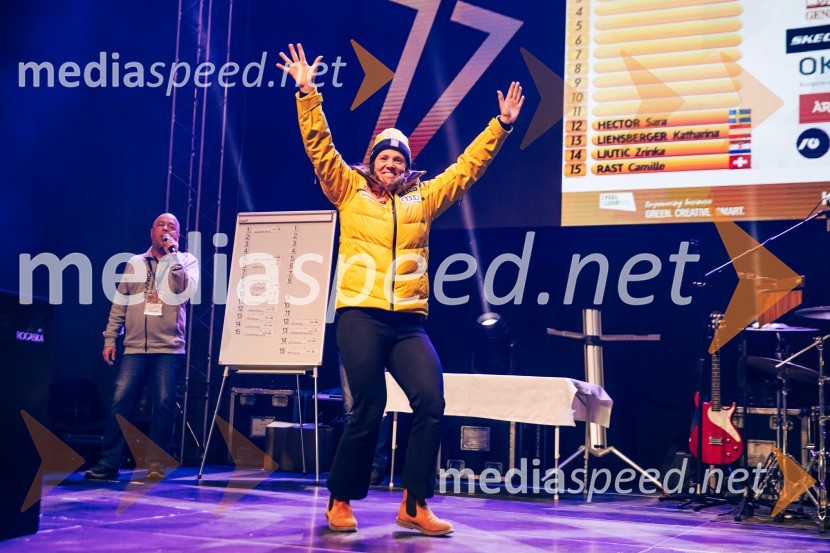  Sara Hector, smučarka (Švedska)Sobotna podelitev in žreb, Svetovni pokal v alpskem smučanju za ženske Kranjska Gora 2025