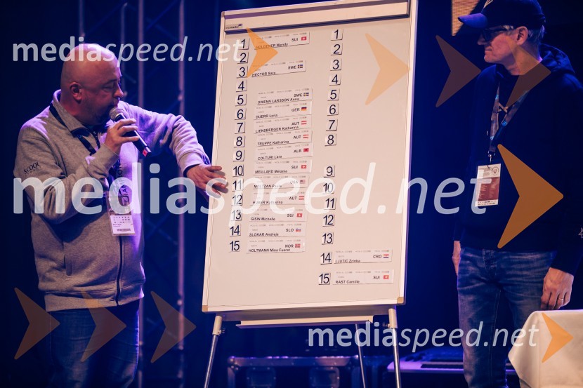 Sobotna podelitev in žreb, Svetovni pokal v alpskem smučanju za ženske Kranjska Gora 2025