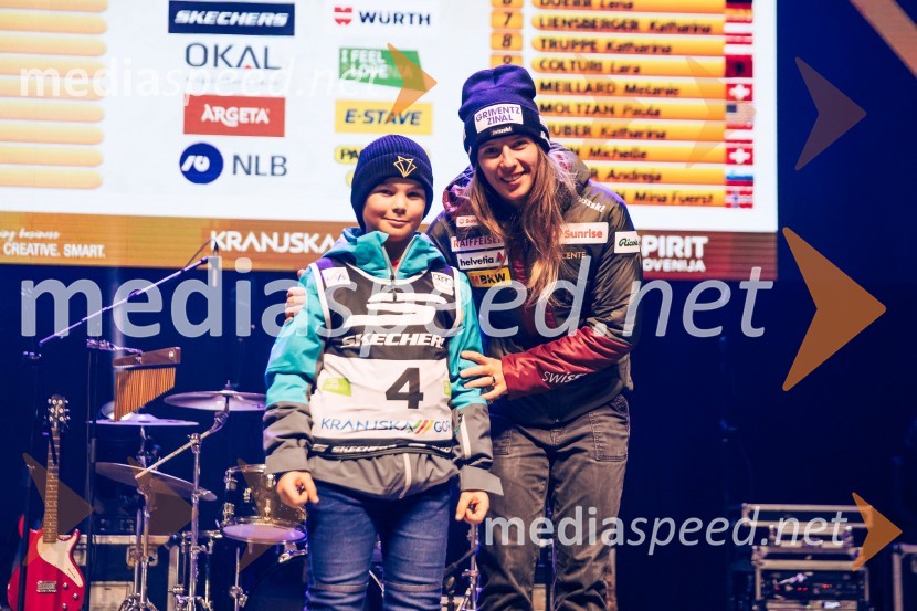  ... ;  Camille Rast, smučarka (Švica)Sobotna podelitev in žreb, Svetovni pokal v alpskem smučanju za ženske Kranjska Gora 2025