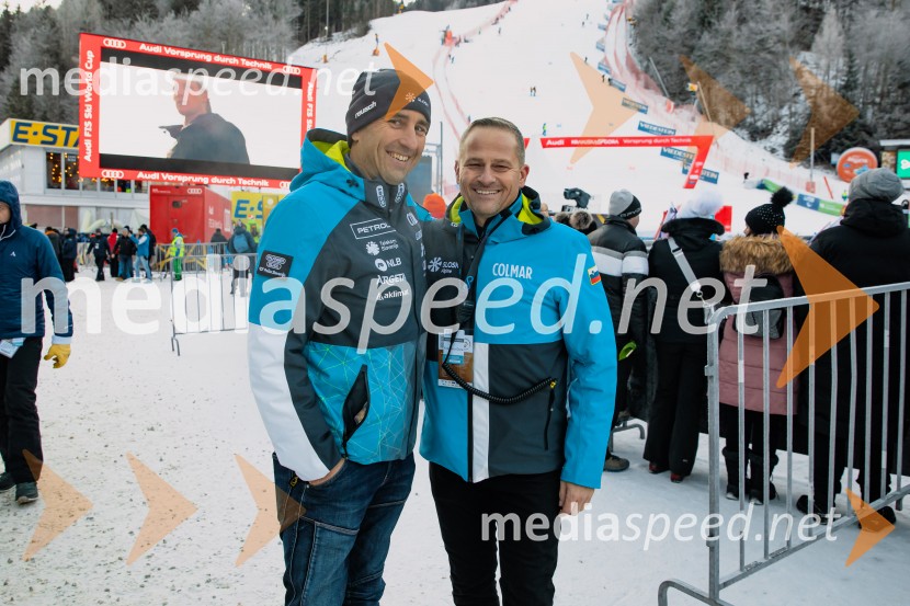  Jožko Križan, strateg v športnem marketingu, Smučarska zveza Slovenije;  Tomaž Šušteršič, generalni sekretar organizacijskega komiteja PlanicaSvetovni pokal v alpskem smučanju za ženske Kranjska Gora 2025, VIP druženje sobota