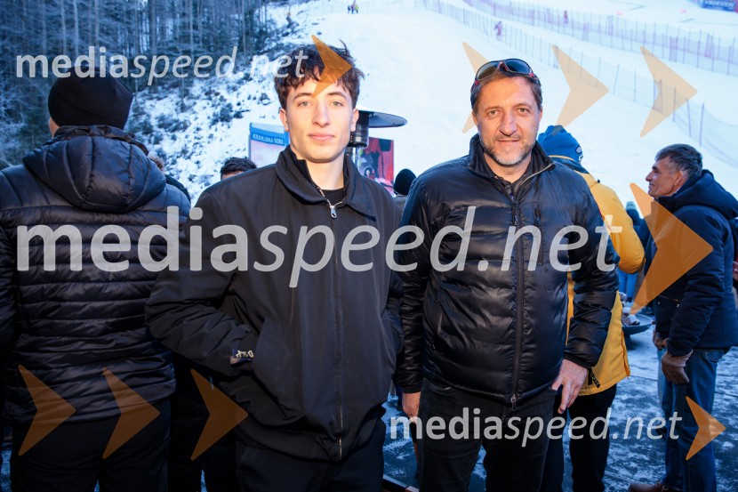  Amon Boštjančič;  Klemen Boštjančič, minister za financeSvetovni pokal v alpskem smučanju za ženske Kranjska Gora 2025, VIP druženje sobota